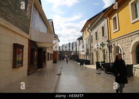 Andricgrad, Emir Kusturica steinerne Stadt in Visegrad, Republika Srpska, Bosnien und Herzegowina Stockfoto