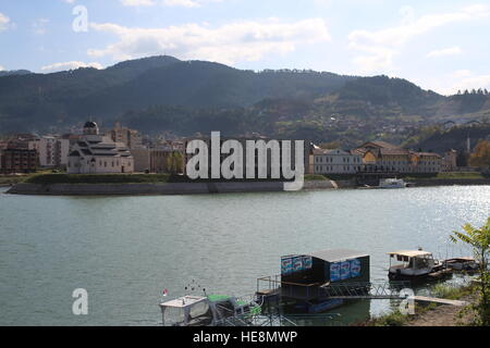 Andricgrad, Emir Kusturica steinerne Stadt in Visegrad, Republika Srpska, Bosnien und Herzegowina Stockfoto