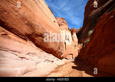 Der Antelope Canyon, Arizona, USA, erodierten Felsformationen aus Sandstein Stockfoto