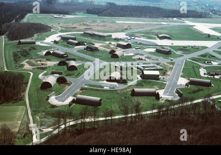 Eine Luftaufnahme von Bitburg Air Base. Stockfoto