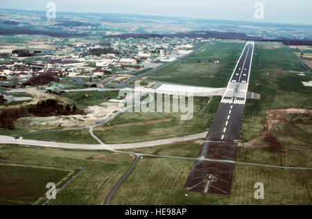 Eine Luftaufnahme von Bitburg Air Base. Stockfoto