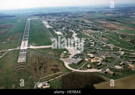 Eine Luftaufnahme von Bitburg Air Base. Stockfoto