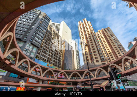 Skywalk Causeway Bay Stockfoto