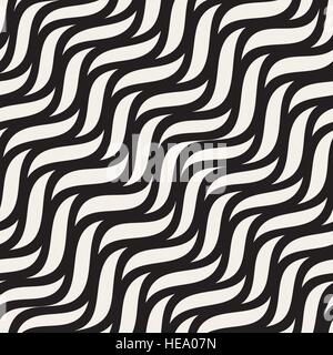 Vektor nahtlose Diagonalen Wellenlinien Zick-Zack-Muster Stock Vektor