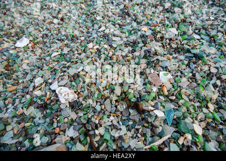 Nahaufnahme von Seeglas Stockfoto