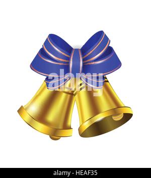 Vektor Gold Weihnachtsglocken Stock Vektor