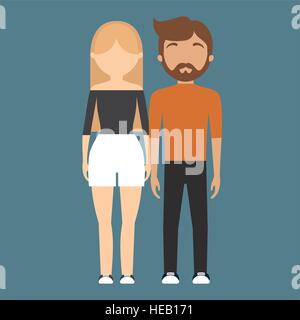 modische Mann mit casual-Outfit und Trägerin Ernte oben Symbol Bild Vektor-Illustration-design Stock Vektor