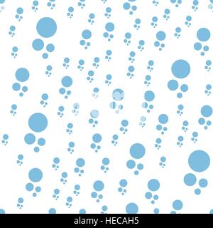 Vektor Musterdesign. Blaue Kreise auf weißem Hintergrund Stock Vektor