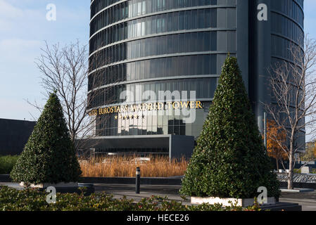 Eurostars Madrid Tower Hotel, CTBA, Cuatro Torres Business Area, Madrid, Spanien. Stockfoto