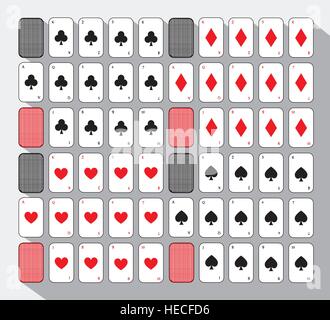 Poker-Karte. SPATEN-CLUB. SCHWARZ. Weißen Hintergrund. Symbolbild Illustration für Print, Website, Stoffe, Dekoration, Design usw. verwendet Stock Vektor