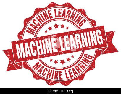 Machine Learning Stempel. Melden Sie sich. Dichtung Stock Vektor