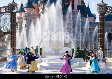 Royal Weihnachtswünsche im Disneyland Paris Marne-la-Vallée Frankreich Stockfoto