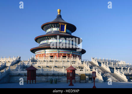 Peking: Der Himmelstempel (Tiantan); Halle der Ernte, Peking, China Stockfoto