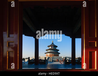 Peking: Der Himmelstempel (Tiantan); Halle der Ernte, Peking, China Stockfoto