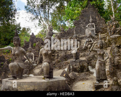 Buddha-Statuen im Magic Garden oder Secret Buddha Garden, Koh Samui, Thailand Stockfoto