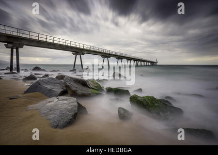 Pont del Petroli in Badalona, Barcelona, Katalonien, Spanien Stockfoto