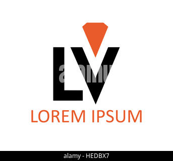 LV-Logo-Konzept-Design Stockfoto