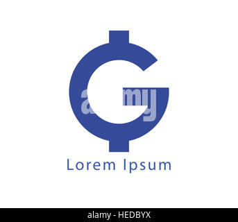 G-Logo-Design-Konzept Stockfoto