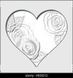 Valentinstag-abstrakte Papier-Herz-Vektor-illustration Stock Vektor