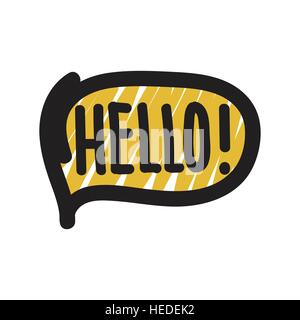 Hallo Bubble Vektor Stock Vektor