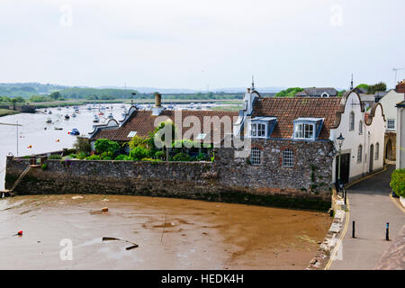 Topsham ist immer wünschenswert und qualitativ hochwertigen Wohnstandort geworden. Es ist eine attraktive Stadt auf die Exe-estuary.UK Stockfoto