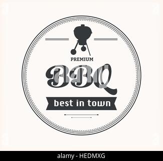 Grill-Jahrgang zu unterzeichnen, auf weißem Hintergrund Stock Vektor