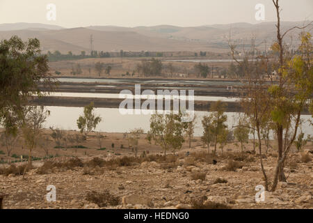 Als Samra Abwasserbehandlungsanlage in Zarqa, Jordanien. Stockfoto