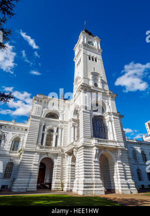 Argentinien, Provinz Buenos Aires, La Plata, Blick auf das Rathaus am Plaza Moreno. Stockfoto