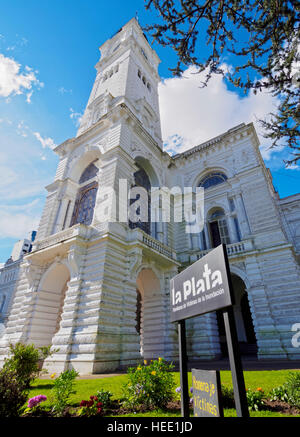 Argentinien, Provinz Buenos Aires, La Plata, Blick auf das Rathaus am Plaza Moreno. Stockfoto