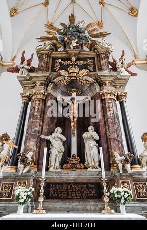 Altar der Kirche der Heiligen Dreifaltigkeit (Trinitatis Kirke). Kopenhagen. Dänemark Stockfoto