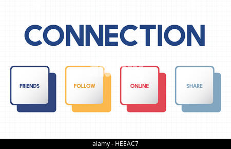 Social Media Box Tasten-Konzept Stockfoto