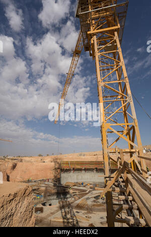 Bau der As Samra Kläranlage in Zarqa, Jordanien. Stockfoto