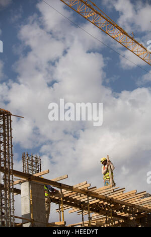 Bau der As Samra Kläranlage in Zarqa, Jordanien. Stockfoto