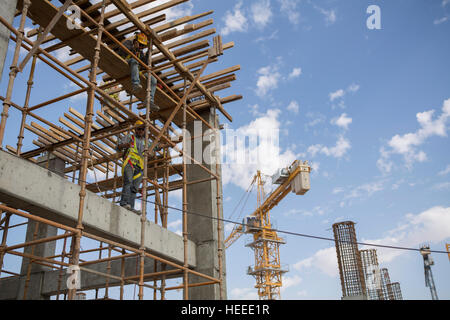 Bau der As Samra Kläranlage in Zarqa, Jordanien. Stockfoto