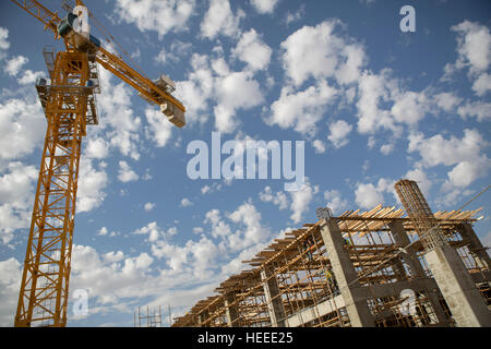 Bau der As Samra Kläranlage in Zarqa, Jordanien. Stockfoto