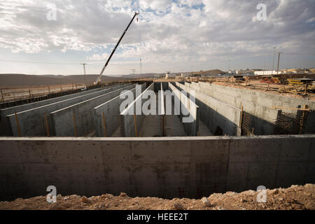 Bau der As Samra Kläranlage in Zarqa, Jordanien. Stockfoto