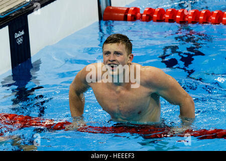 Rio De Janeiro, Brasilien. 7. August 2016.   Adam torfigen (GBR) die Goldmedaillen-Gewinner der Männer 100m Brust bei den Olympischen Sommerspielen 2016. © Paul Stockfoto