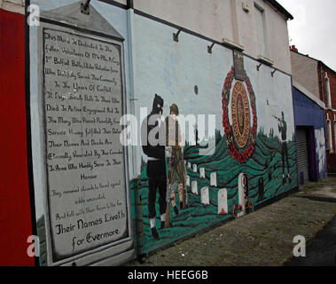 Belfast Unionist, UVF Loyalist Wandbilder, für Gott und Ulster, Pltn Nr. 4 Stockfoto