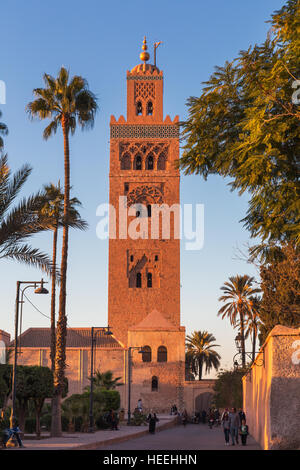 Koutoubia-Minarett (1146-1196), Marrakesch, Marokko Stockfoto