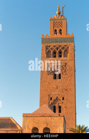 Koutoubia-Minarett (1146-1196), Marrakesch, Marokko Stockfoto