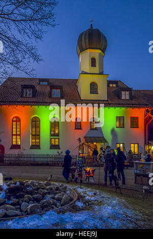 Weihnachtsmarkt auf Gut Dietlhofen, Peter Maffay Stiftung, Bayern, Deutschland Stockfoto