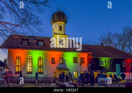 Weihnachtsmarkt auf Gut Dietlhofen, Peter Maffay Stiftung, Bayern, Deutschland Stockfoto