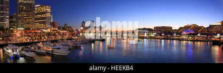 Panoramablick auf Darling harbor Stockfoto