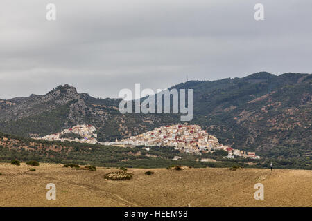 Blick auf die Stadt, Moulay Idriss, Marokko Stockfoto