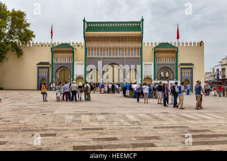 Dar el Makhzen, Royal Palast Tore, Fes, Marokko Stockfoto