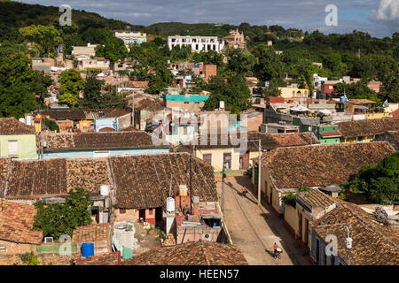 Blick über Trinidad aus dem Turm von St. Francis Assisi Kloster, Kuba Stockfoto