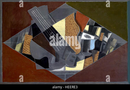 Gitarre und Glas, von Georges Braque, 1917, Kröller-Müller Museum, Nationalpark Hoge Veluwe, Otterlo, Niederlande, Europa Stockfoto