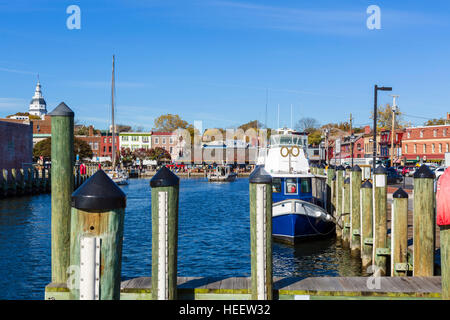 Annapolis, Maryland. Boote im Hafen, Annapolis, MD, USA Stockfoto