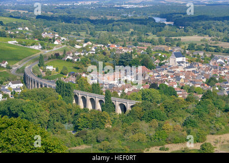 Luftaufnahme von Saint-Satur Stockfoto