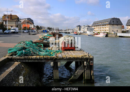 Hafen von Courseulles Sur Mer in Frankreich Stockfoto